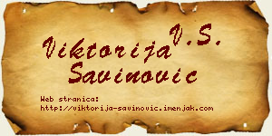 Viktorija Savinović vizit kartica